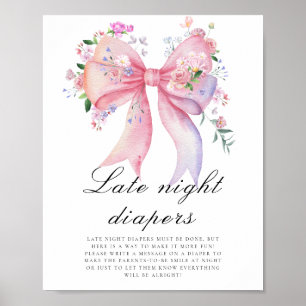 Affiche Noeud floral - Jeu de couches tard la nuit