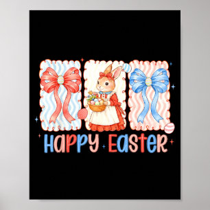 Affiche Nœud papillon de lapin de Pâques heureux pour enfa