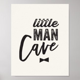 Affiche Noeud papillon noir Little Man Cave Boy Baby Nurse