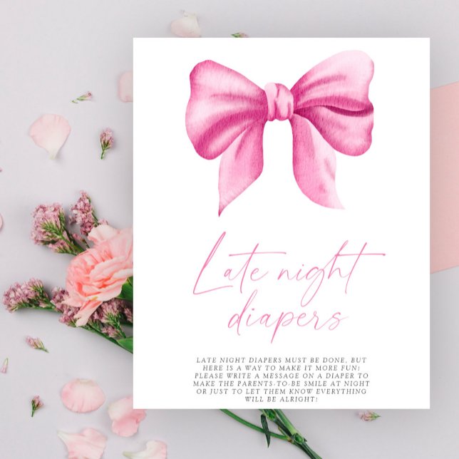 Affiche Nœud rose - Jeu de couches de nuit (Créateur téléchargé)