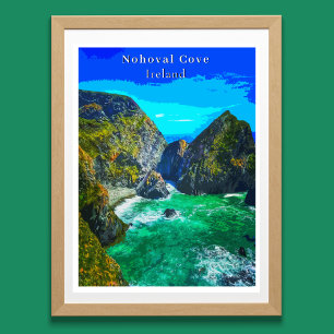 Affiche Nohoval Cove Cork Irlande Style rétro