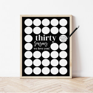 Affiche Noir 30 raisons pour lesquelles nous vous aimons A