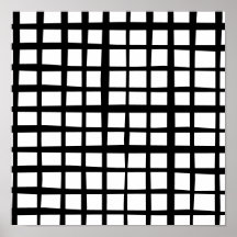 Noir asymétrique et blanc À damiers plaid