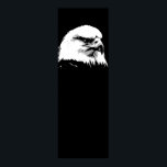 Affiche Noir Blanc Américain Bald Eagle pop art<br><div class="desc">Freedom & Courage Motivational Eagles Images - Black & White Face of Bald Egle. OEil d'aigle sans peur : Photos d'aigle d'Amérique avec tête d'aigle patriotique noir et blanc</div>