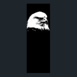 Affiche Noir Blanc Américain Bald Eagle pop art<br><div class="desc">Freedom & Courage Motivational Eagles Images - Black & White Face of Bald Egle. OEil d'aigle sans peur : Photos d'aigle d'Amérique avec tête d'aigle patriotique noir et blanc</div>