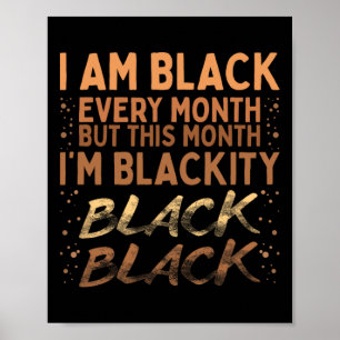 Affiche Noir chaque mois Noir Histoire Bhm Blm Africain