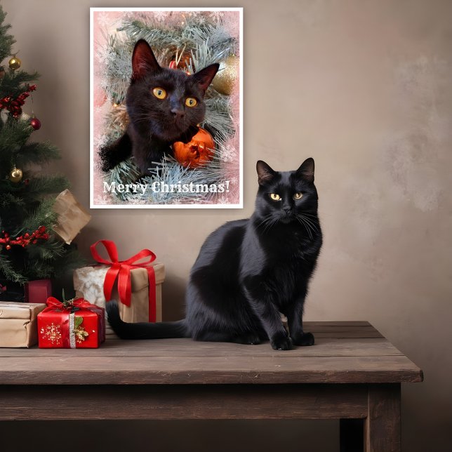 Affiche Noir Chat Joyeux Noël (Créateur téléchargé)
