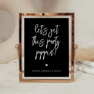 Affiche Noir Contemporain Allons voir ce parti pop pin