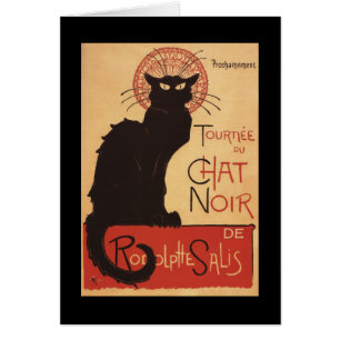 Affiche Noir de promo de chat noir de troupe de