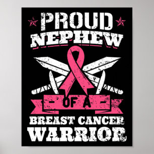 Affiche Noir Du Guerrier Du Cancer Du Sein Rib De Sensibil