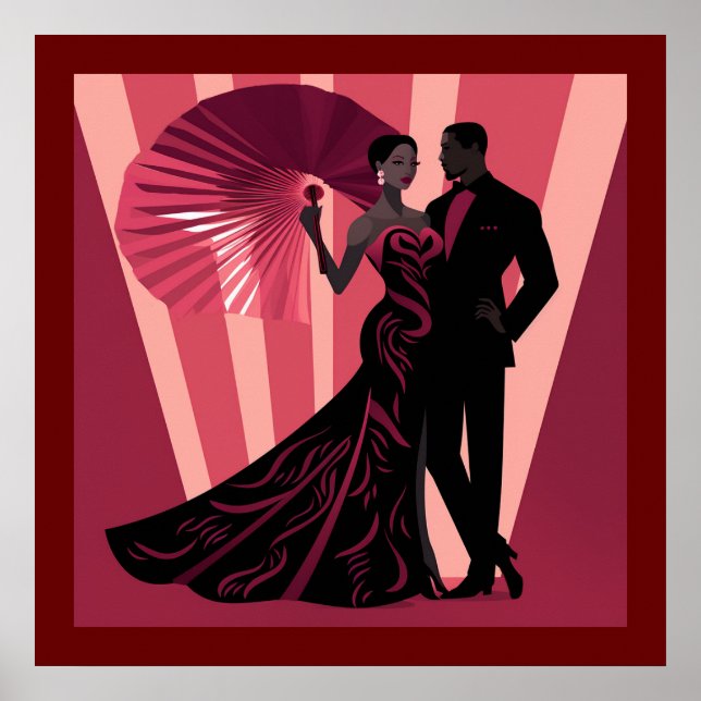AFFICHE NOIR ELEGANCE-ROUGE #1 (Devant)