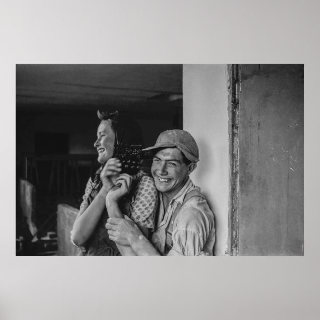 Affiche Noir et blanc 1968 Portrait européen d'un jeune (Devant)