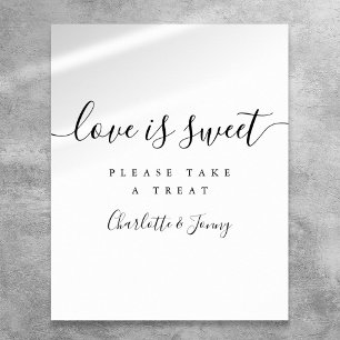 Affiche Noir Et Blanc Élégant Script L'Amour Est Un Symbol