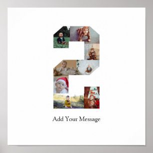 Affiche Noir et blanc Numéro 2 Photo Collage