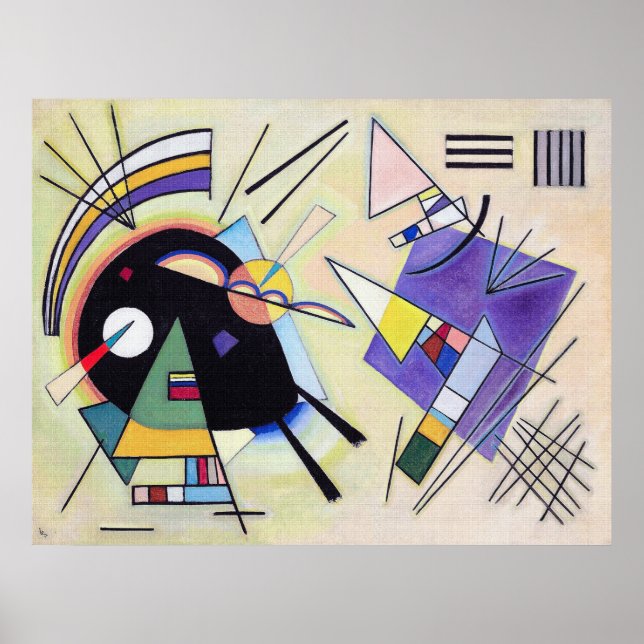 Affiche Noir et Violet - Kandinsky (Devant)