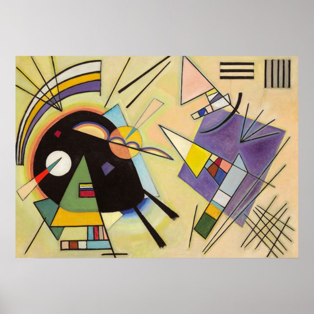 Affiche Noir et violet par Wassily Kandinsky (Devant)