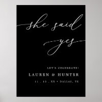 Noir foncé Elle A Dit Oui Parti Engagement Bienven