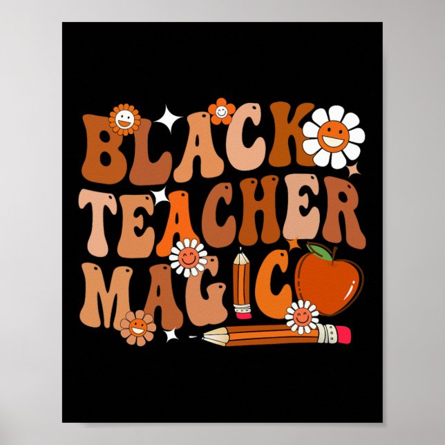 Affiche Noir Histoire Mois Enseignant Super Noir Enseignan (Devant)