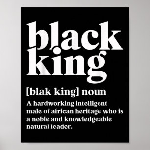 Affiche Noir King Définition Black Pride Africaine Melanin