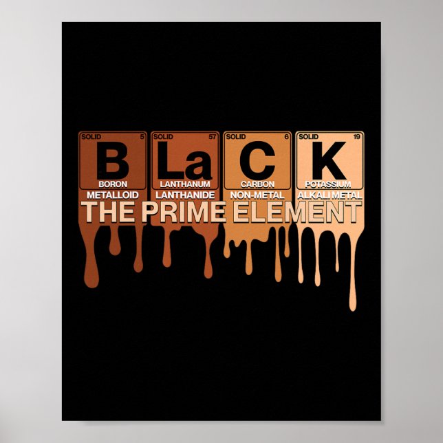 Affiche Noir Le Premier Élément Mois de l'Histoire des Noi (Devant)