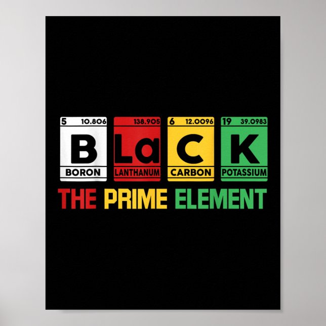 Affiche Noir L'Élément Premier Histoire Noire Mois Afrique (Devant)