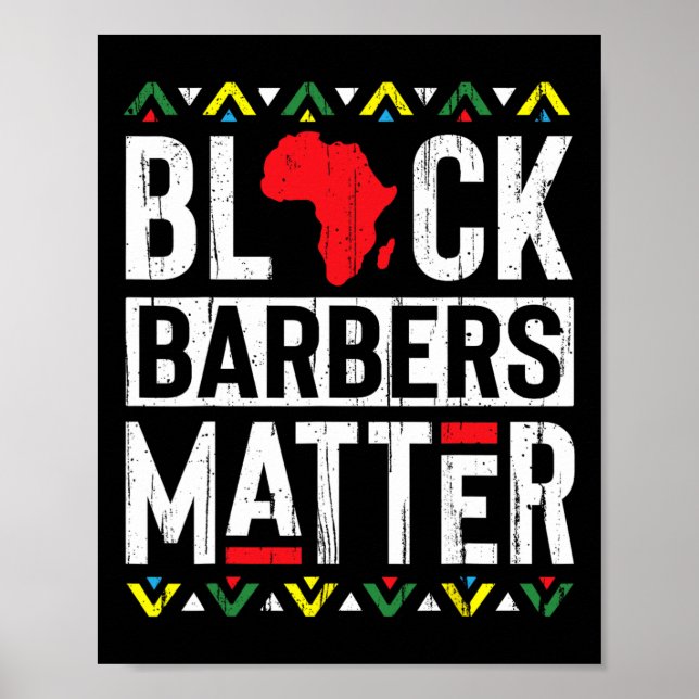 Affiche Noir Mois Barbers Problème Histoire Femmes africai (Devant)