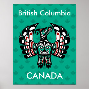 Affiche Noir noir noir amérindien Thunderbird