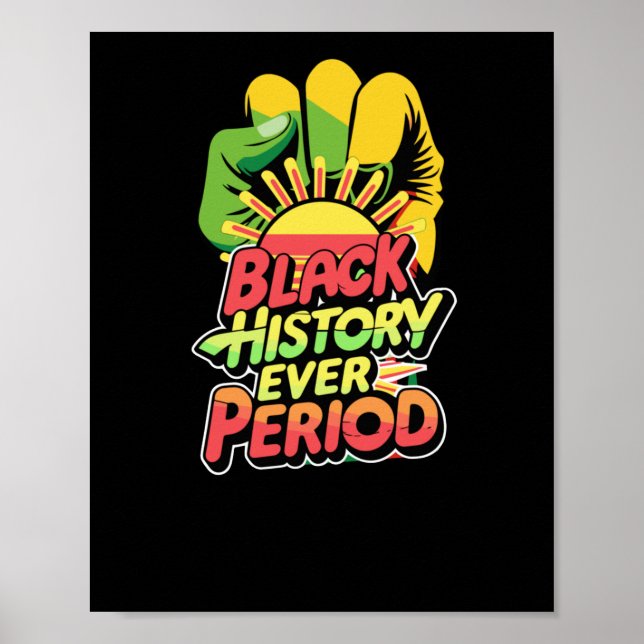 Affiche Noir période d'histoire Sticker culture noire (Devant)