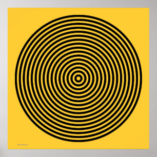 Affiche noire et jaune de concepteur