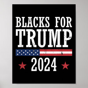 Affiche Noirs pour l'élection présidentielle de Trump en 2