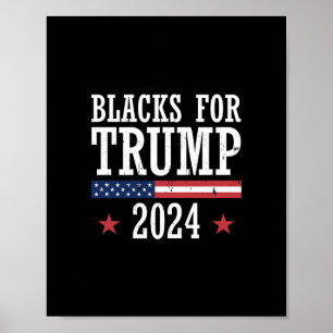 Affiche Noirs pour l'élection présidentielle Trump Républi