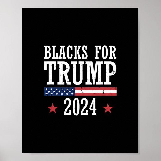 Affiche Noirs pour l'élection présidentielle Trump Républi (Devant)