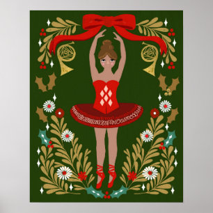 Affiche Noisette Noël Ballerina