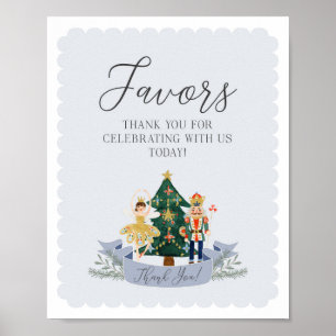 Affiche noisette noël fête d'anniversaire faveurs signe