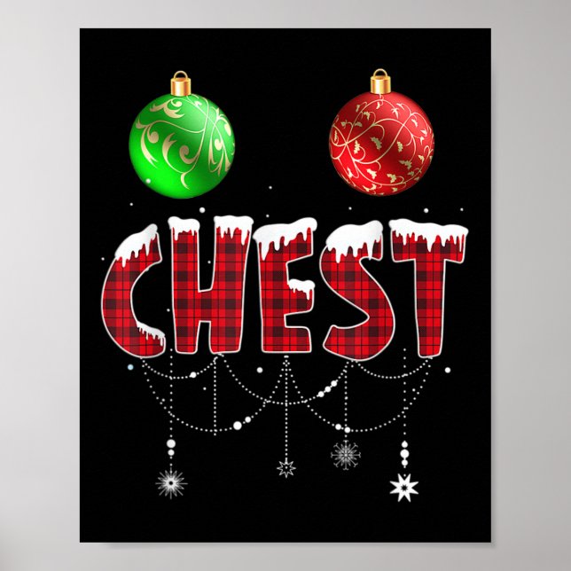 Affiche Noix de Noël Correspondantes Couple châtaignes 4 (Devant)