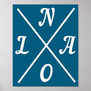 Affiche Nola La Nouvelle-Orléans Louisiane États-Unis 