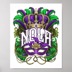 Affiche Nola New Orleans Mardi Gras 2025 Mardi Gras Mens W