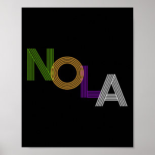 Affiche Nola New Orleans Retro Vintage Carnival Souvenir G