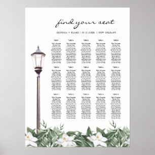 Affiche NOLA   Nouvelle-Orléans Magnolia Bourbon Siège de