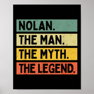 Affiche Nolan L'Homme Le Mythe La Légende Drôle Personaliz