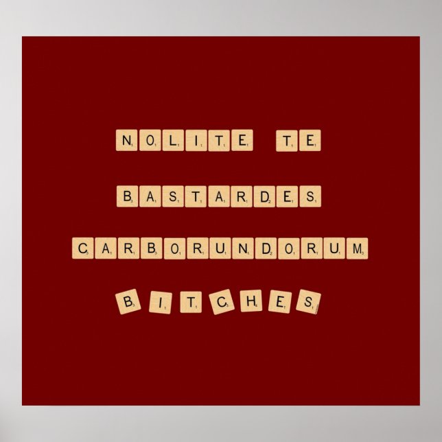 Affiche Nolite te bastardes carborundorum (Devant)