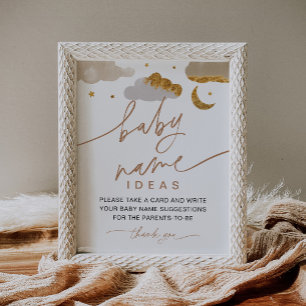 Affiche Nom bébé Idées Twinkle Little Star Baby shower