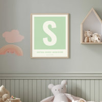 Nom bébé personnalisé Pépinière Décor Mur Monogram