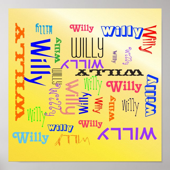 Affiche Nom Collage Extraordinaire Jaune Terrifique (Devant)