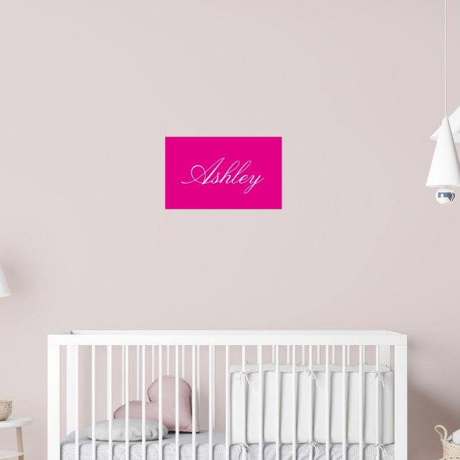 AFFICHE NOM DE BÉBÉ DE FAMILLE ÉLÉGANT MODERNE SIMPLE ET C (Pépinière 2)