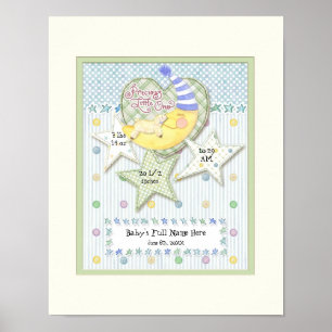 Affiche Nom de bébé personnalisé Pépinière murale Art pour