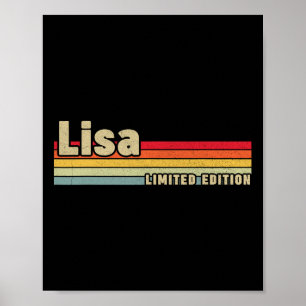 Affiche Nom de cadeau Lisa Personnalisé Anniversaire Amusa