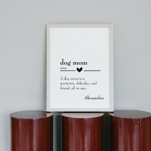 Affiche Nom de définition de maman chien mignonne nom pers