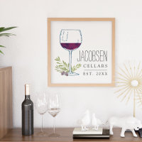 Nom de famille Caves à vin Art Imprimer