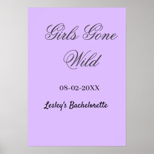 Affiche Nom de la fête de Bachelorette Girls Gone wild dat
